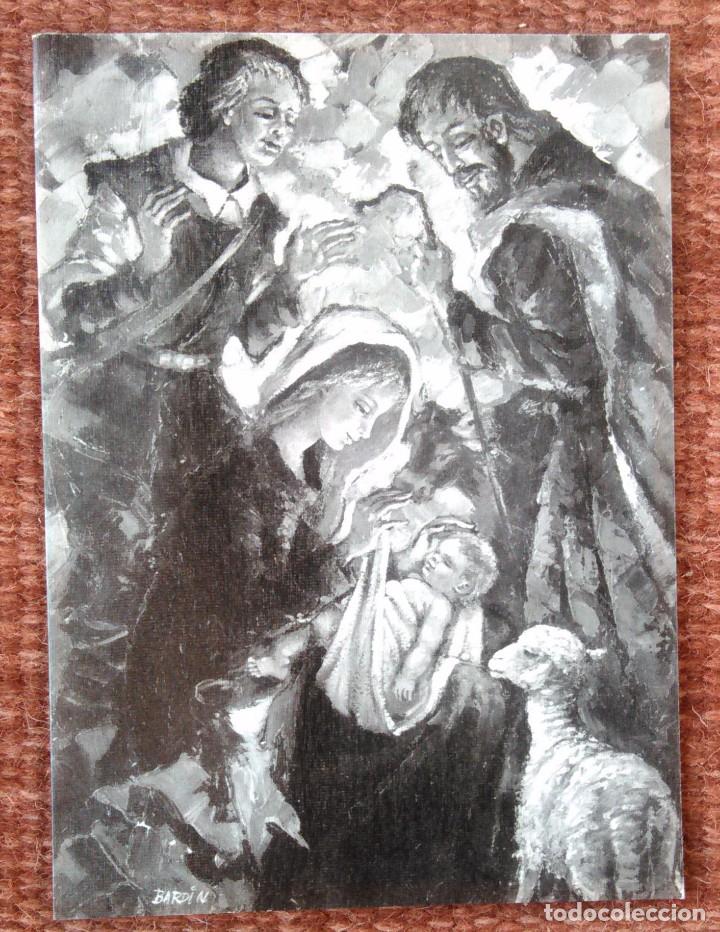 Postales: BARDIN - TARJETA DE FELICITACION NAVIDE&Ntilde;A IMPRESA 1970 - belen - nacimiento