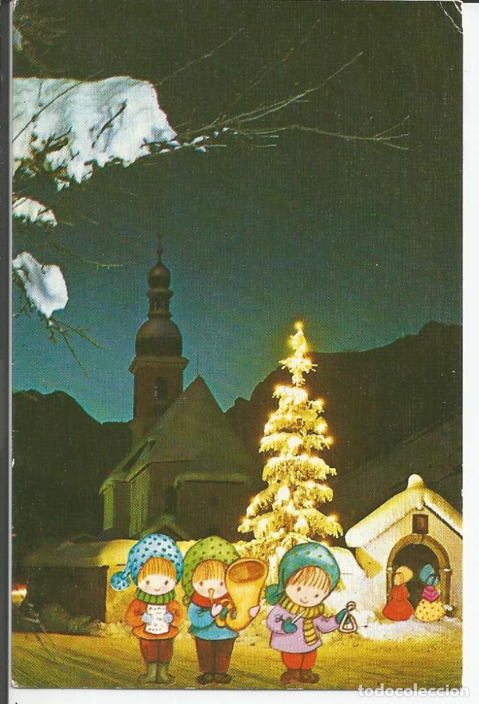 Postales: FELICITACION NAVIDAD - NI&Ntilde;OS CANTANDO VILLANCICOS - ORTIZ X200, DIPTICA, 13X8,50 CM
