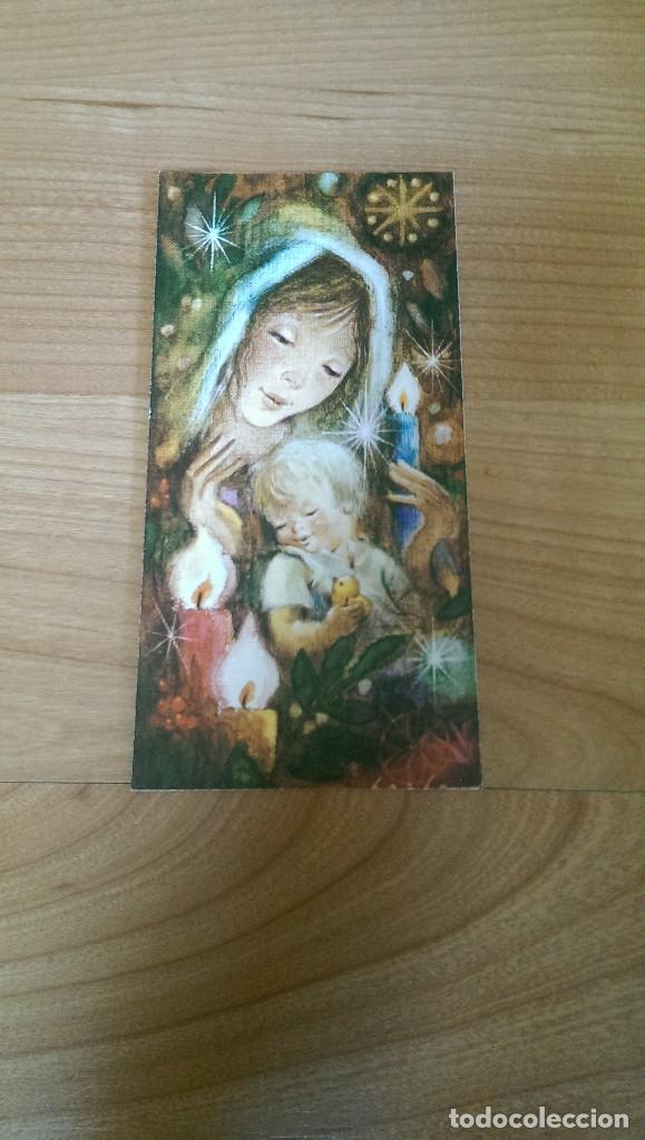 Postais: ANTIGUA POSTAL NAVIDE&Ntilde;A &laquo;VIRGEN CON NI&Ntilde;O, VELAS Y POLLITO&raquo; SERIE 5013/C