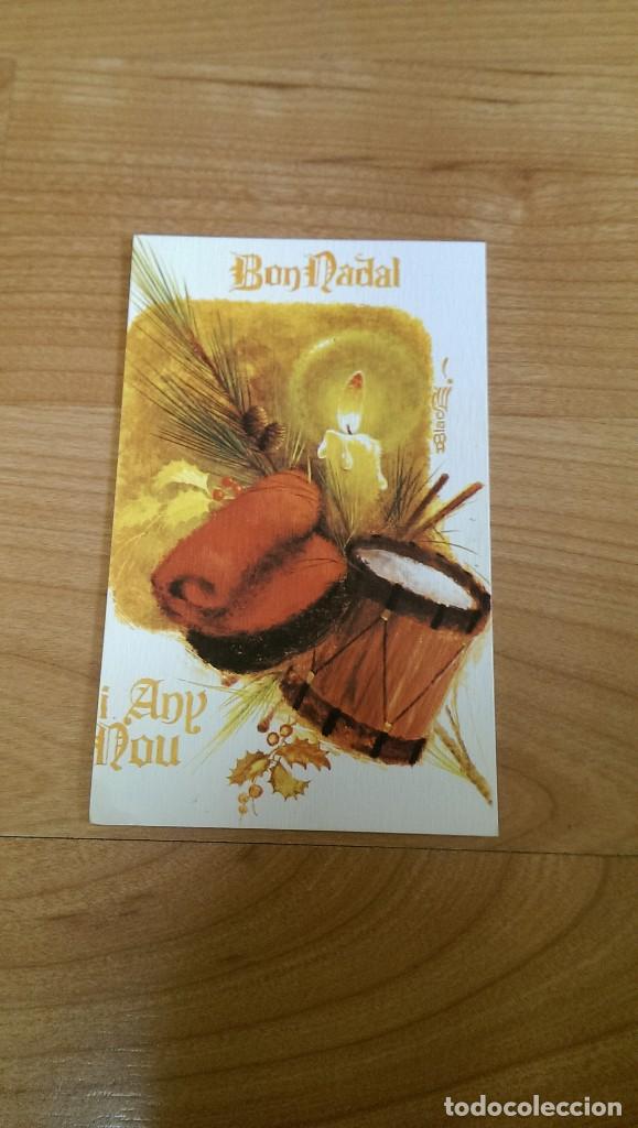 Cartoline: ANTIGUA POSTAL NAVIDE&Ntilde;A &laquo;TAMBOR CON BARRETINA Y VELAS&raquo; SERIE 9301/4