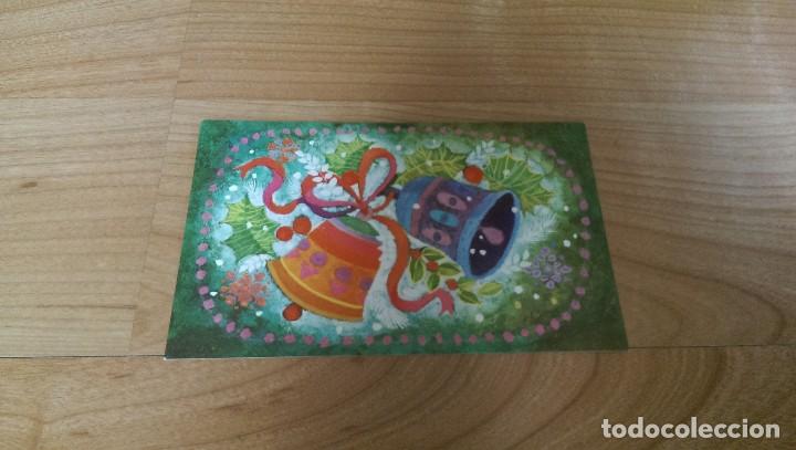 Postais: ANTIGUA POSTAL NAVIDE&Ntilde;A &laquo;CAMPANAS SOBRE FONDO VERDE&raquo; SERIE 1A-6710/B