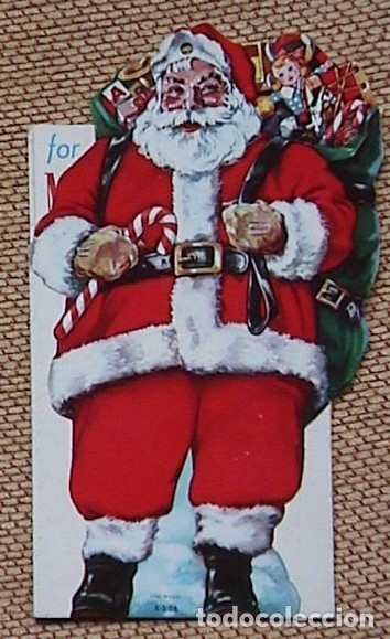 Postales: Papa Noel. Troquelada. desplegable. - Foto 1