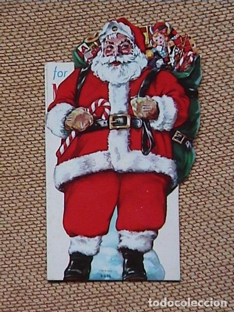 Postales: Papa Noel. Troquelada. desplegable. - Foto 2
