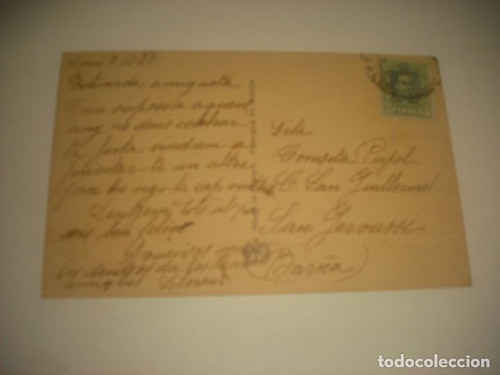 Postales: ANTIGUA POSTAL DE NAVIDAD FRANCESA. CIRCULADA 1929. - Foto 2