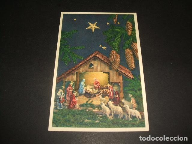 Postales: NAVIDAD POSTAL 1954 BELEN NACIMIENTO - Foto 1