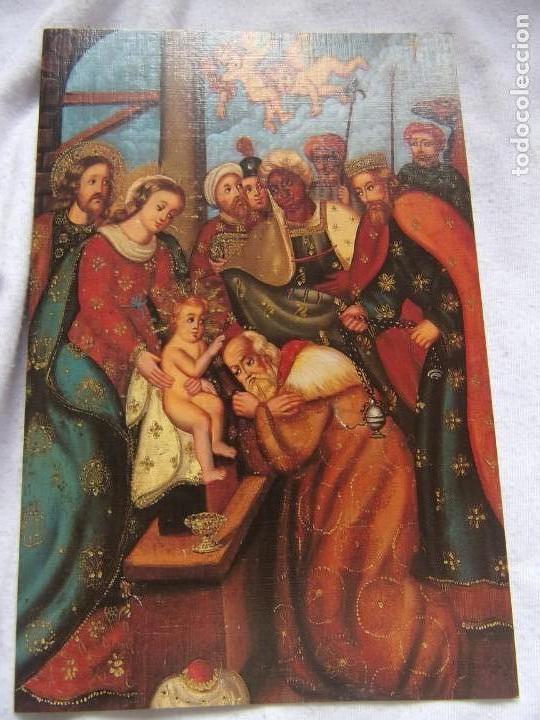 Postales: E 913- Ofrenda al ni&ntilde;o Jes&uacute;s . De un original pintado con la boca