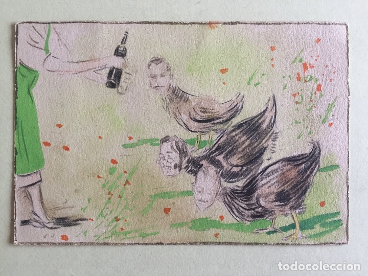 Postales: TARJETA POSTAL-  NAVIDAD-     PINTADA A MANO - Foto 1