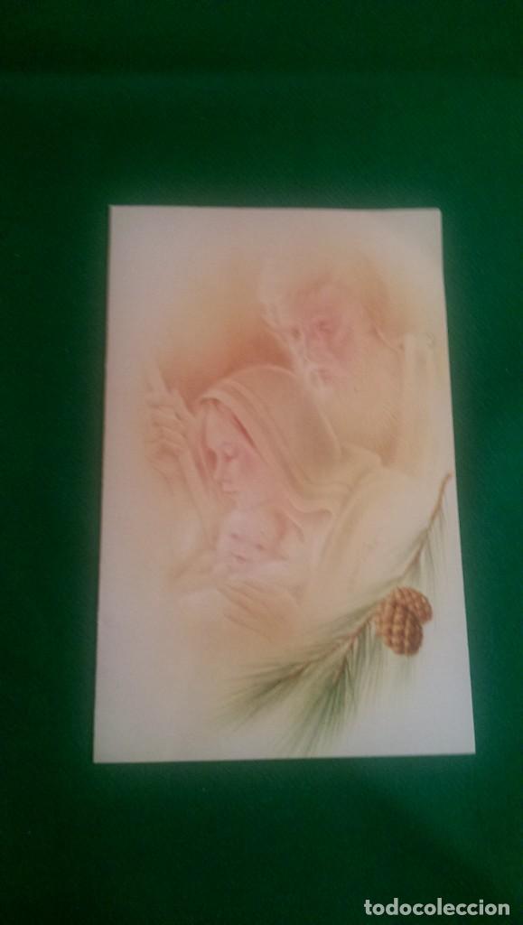 Postais: ANTIGUA POSTAL NAVIDE&Ntilde;A &laquo;SANTA FAMILIA CON PI&Ntilde;AS&raquo; SERIE 2-138172