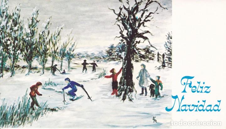 Cartoline: Postal Felicitaci&oacute;n 4771 Patinadores (sin escribir)