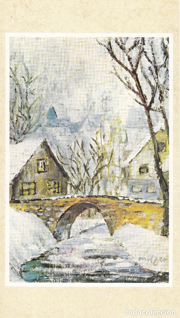 Postales: Felicitaci&oacute;n Navidad 7519/84 Paisaje Nevado (sin escribir)