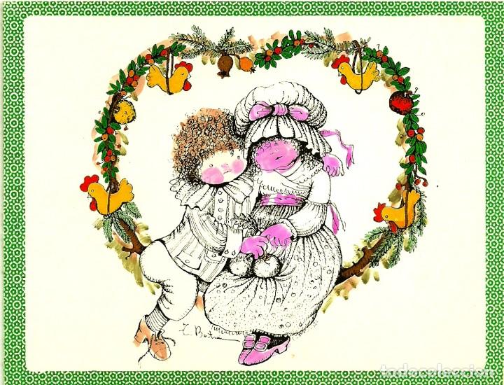 Postais: 0822K - TERESA BERTR&Aacute;N - FELICITACI&Oacute;N PUBLICITARIA ARQU&Eacute; LLORENS - 1979- DIPTICA 17X11,5 CM