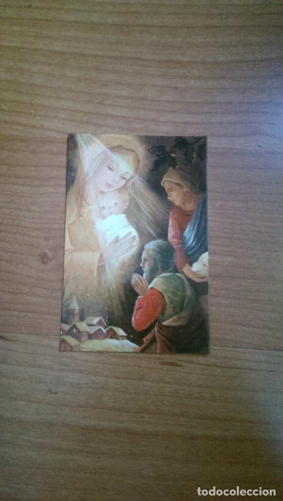 Postais: ANTIGUA POSTAL NAVIDE&Ntilde;A &laquo;VIRGEN CON NI&Ntilde;O Y PASTORES OFRECIENDO OVEJA&raquo; SERIE 630/118-B