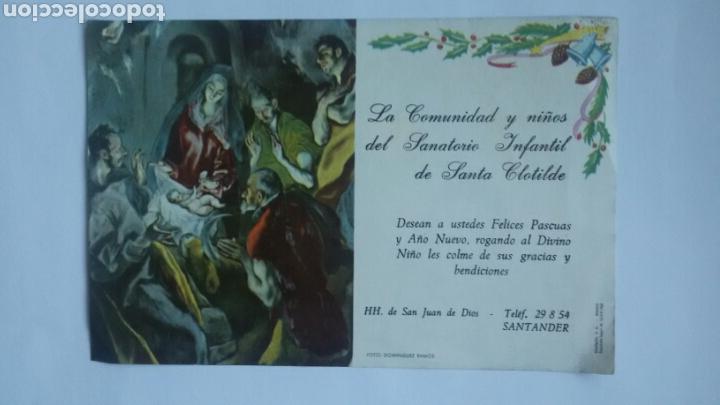 Cartoline: Felicitaci&oacute;n navide&ntilde;a del Sanatorio Infantil de Santa Clotilde. Foto: Dom&iacute;nguez Ramos.