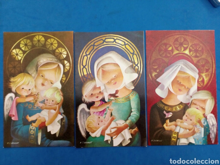 Postais: 3 Postales Navide&ntilde;as , M.J.Arnalot , a&ntilde;os 1960-70