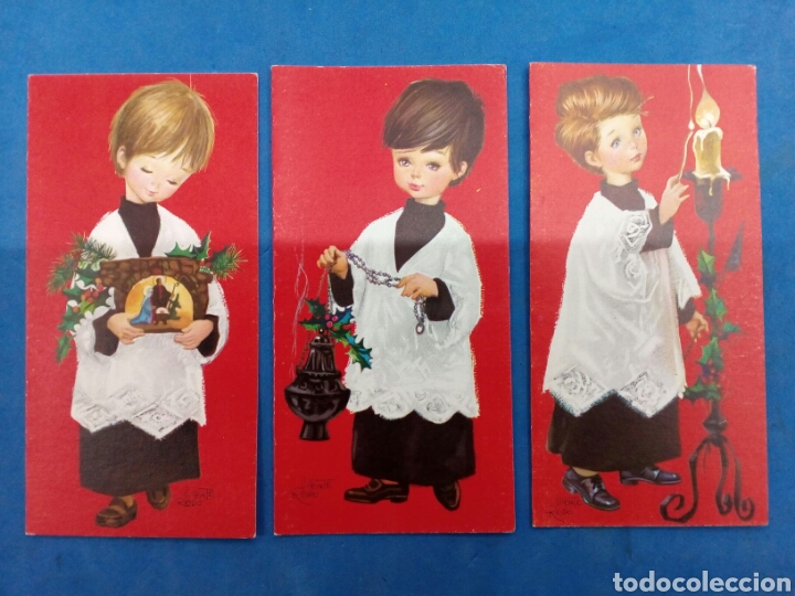 Cartoline: Lote 3 Postales Navide&ntilde;as m, Vicente Roso , Ediciones Sabadell ,a&ntilde;o 1969