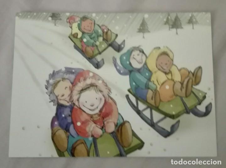 Postais: -74440 POSTAL DIBUJO NI&Ntilde;OS EN NAVIDAD, UNICEF, CECILIA ESTEVES 6622-C