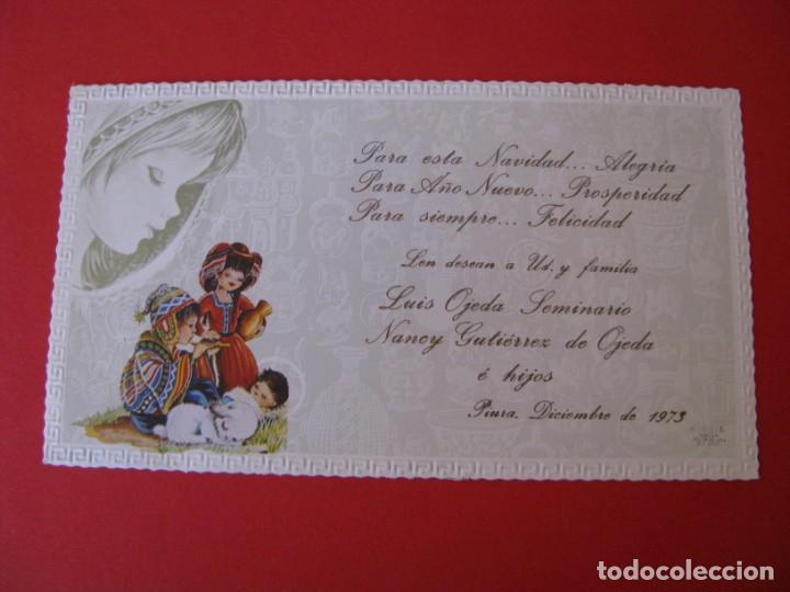 Postais: POSTAL DE NAVIDAD.  PERSONALIZADA. 1973. PERU. 15X8,5 CM.