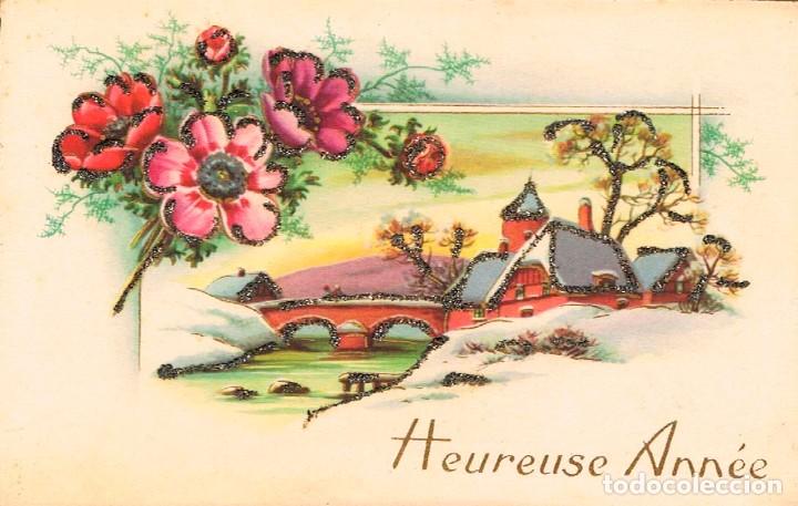 Postales: Flicitacion de Navidda del a&ntilde;o 1.952, escrita - Foto 1