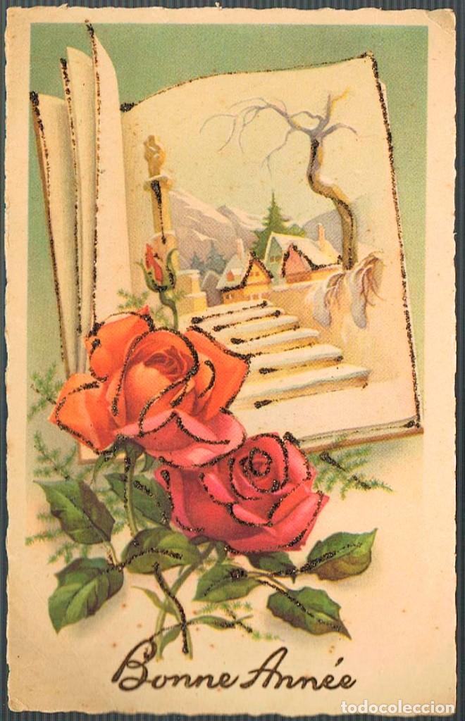Postales: Flicitacion de Navidad del a&ntilde;o 1.954, escrita - Foto 1
