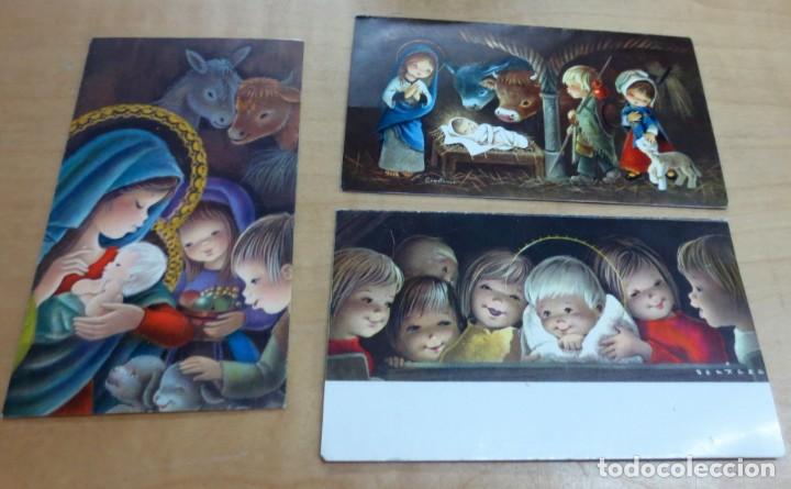 Postales: LOTE DE 3 ESTAMPAS NAVIDE&Ntilde;AS - Foto 1