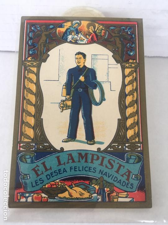 Postkarten: TARJETA FELICITACION EL LAMPISTA A&Ntilde;O 1958