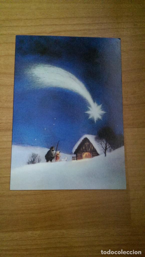 Postales: POSTAL NAVIDE&Ntilde;A UNICEF &laquo;HACIA EL ESTABLO&raquo; (MECANOGRAFIADA)