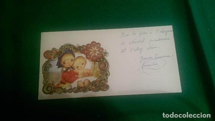 Postcards: ANTIGUA POSTAL NAVIDE&Ntilde;A &laquo;NI&Ntilde;A CON PA&Ntilde;UELO AZUL Y NI&Ntilde;O JES&Uacute;S&raquo; SERIE 308/32-A