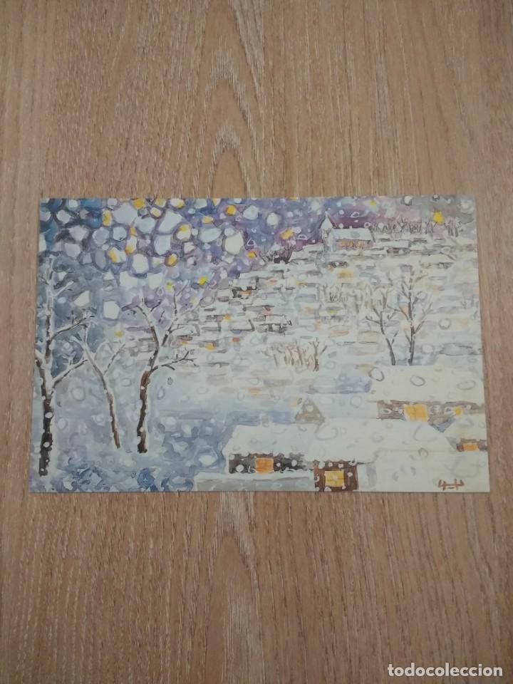 Postais: POSTAL NAVIDE&Ntilde;A &laquo;PAISAJE NEVADO&raquo; SERIE E613