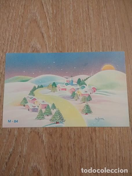 Postcards: ANTIGUA POSTAL NAVIDE&Ntilde;A &laquo;PAISAJE NEVADO&raquo; SERIE M-84
