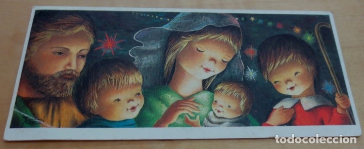 POSTAL D&Iacute;PTICO NAVIDAD 15X7 CM. ESCRITA