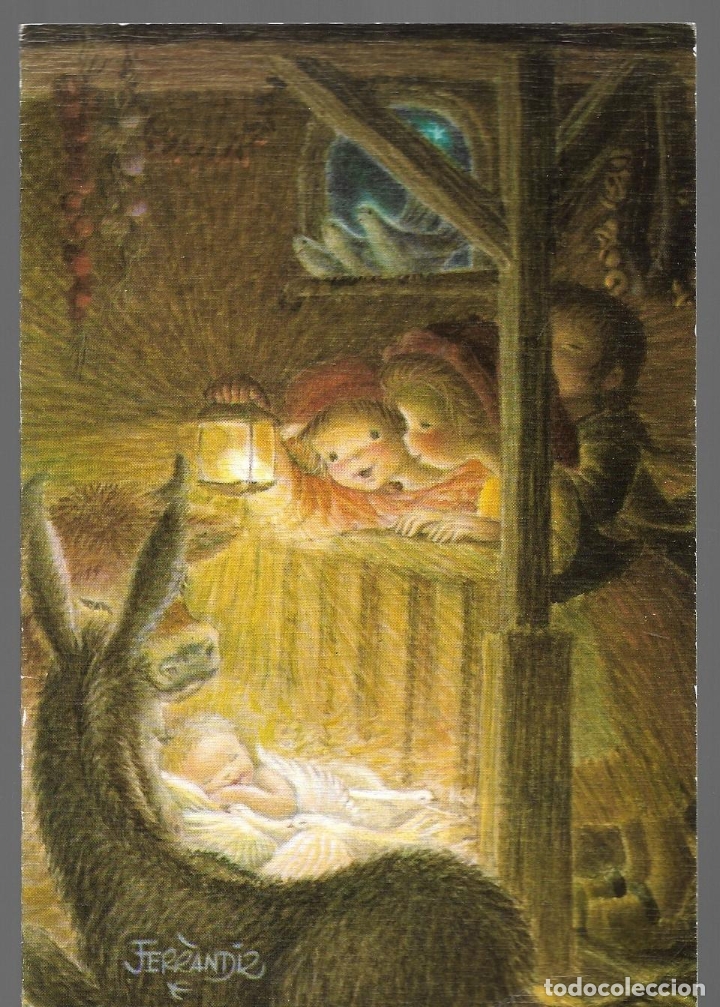 Postkarten: FERRANDIZ, FELICITACION NAVIDAD, DIPTICA Y ESCRITA EN 1981. ED. SUBI NUM. N-1882-2. MIDE 17X11,5 CM