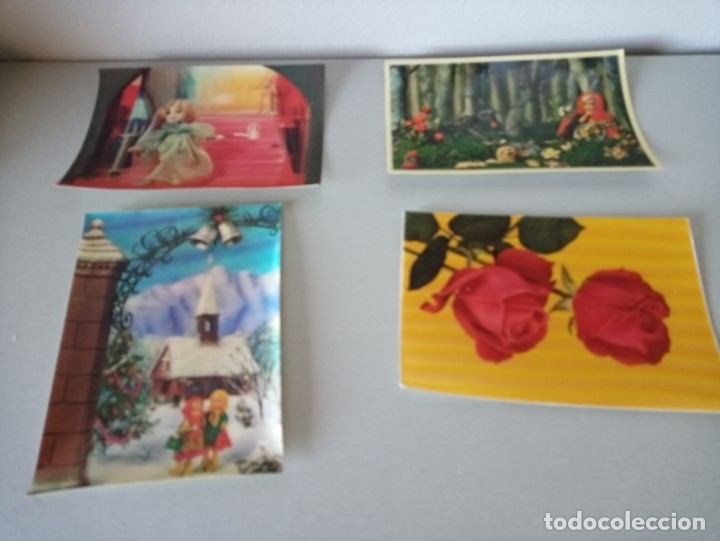 Postales: lote 4 postales variadas en 3d, estereoscopicas, relieve - Foto 1