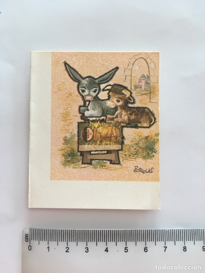 Postkarten: FELICITACI&Oacute;N NAVIDAD. DIPTICO. ILUSTRACI&Oacute;N PE&Ntilde;UELAS. H. 1960?.