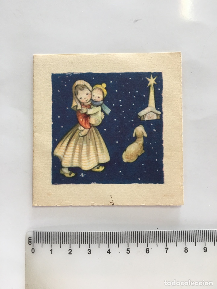 Postales: FELICITACI&Oacute;N NAVIDAD. DIPTICO. ILUSTRACI&Oacute;N?. FIGURAS. H. 1955?.