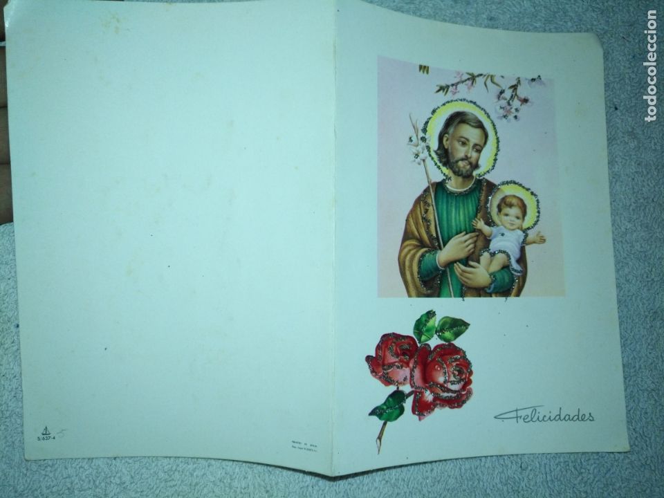 Cartes Postales: POSTAL CHRISTMAS DIPTICO PORTAL DE BELEN PURPURINA SPAIN SAN JOSE NI&Ntilde;O JESUS