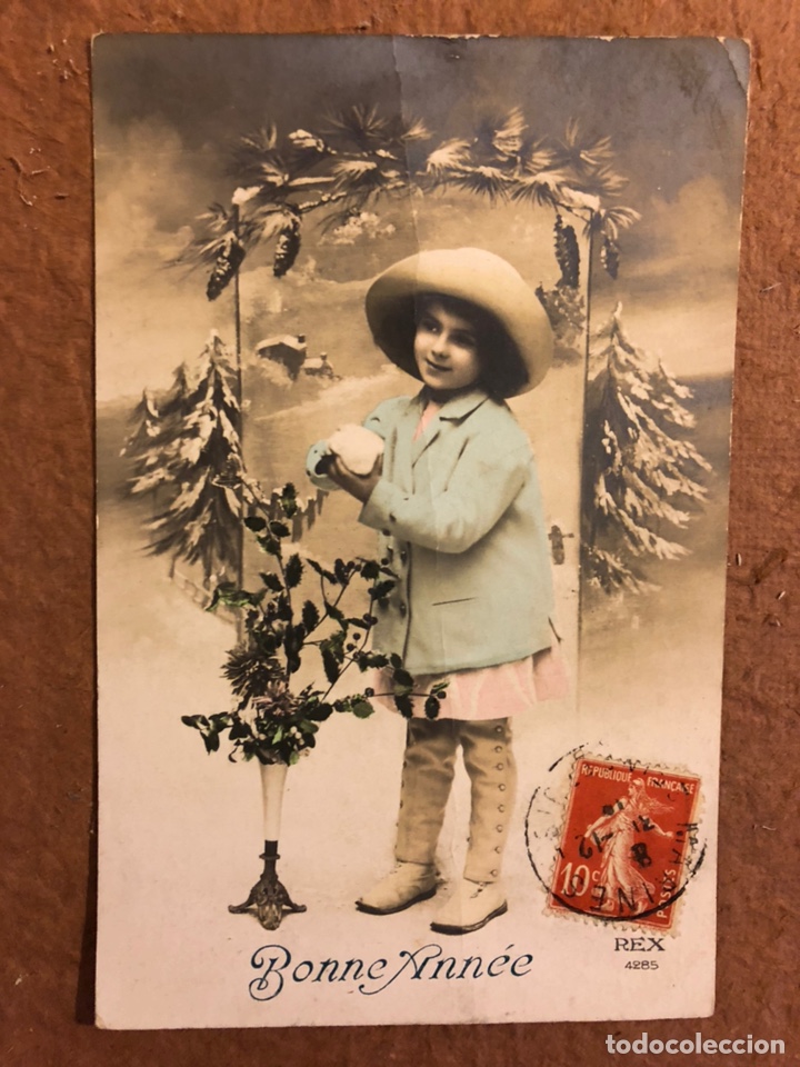 Postkarten: ANTIGUA TARJETA POSTAL NAVIDE&Ntilde;A COLOREADA. REX N&deg; 4285. CIRCULADA EN 1912. 8,7 x 13,8 Cms.