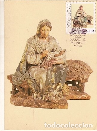 Postcards: Portugal & Virgen con el Ni&ntilde;o, Museo de Arte Antiguo, Navidad 1981, Lisboa Sao Paulo Brasil 1982 (9)