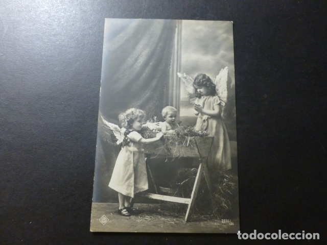 Postales: NI&Ntilde;O JESUS CON ANGELES POSTAL - Foto 1