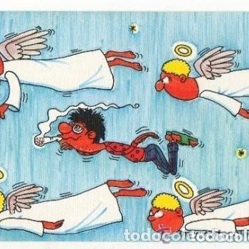 Postkarten: -62944 POSTAL DIBUJO HUMOR BELEN NACIMIENTO, ILUSTRADO POR J L PRATS, MODELO 17, NAVIDAD, 1981