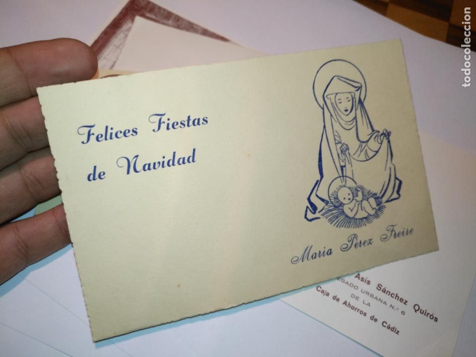 Postales: FELICITACION TARJETA postal NAVIDE&Ntilde;A antigua - virgen ni&ntilde;o jesus nacimiento