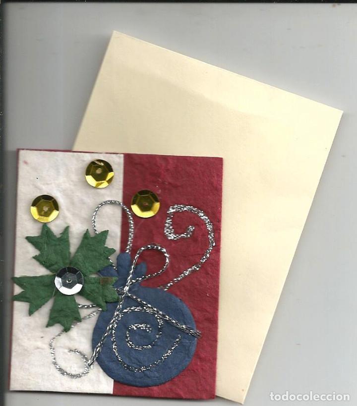 Postales: TARJETA NAVIDAD PARA REGALO CON SOBRE - DISE&Ntilde;O CON APLICACIONES