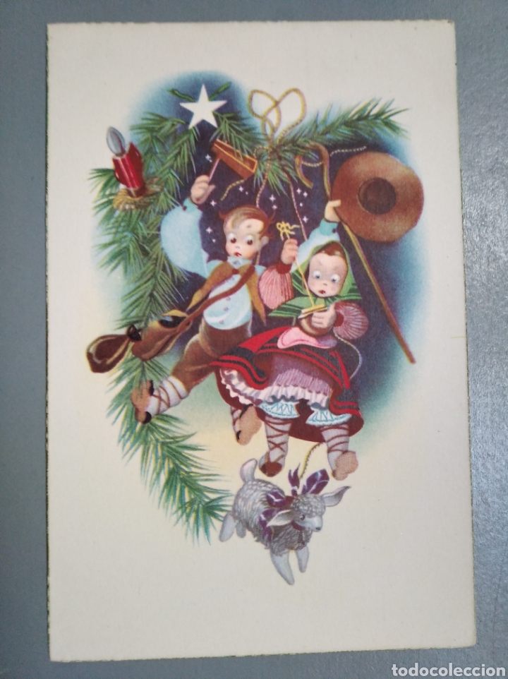 Postales: Postal felicitaci&oacute;n Navidad pastorcillos