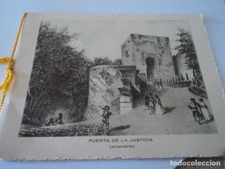 Postais: ANTIGUA FELICITACION NAVIDE&Ntilde;A PUERTA DE LA JUSTICIA LA ALHAMBRA 1948