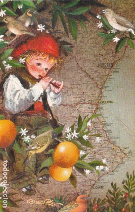 Postkarten: Postal d&iacute;ptico Navidad : pastorcillo con naranjas  / Blad&eacute;