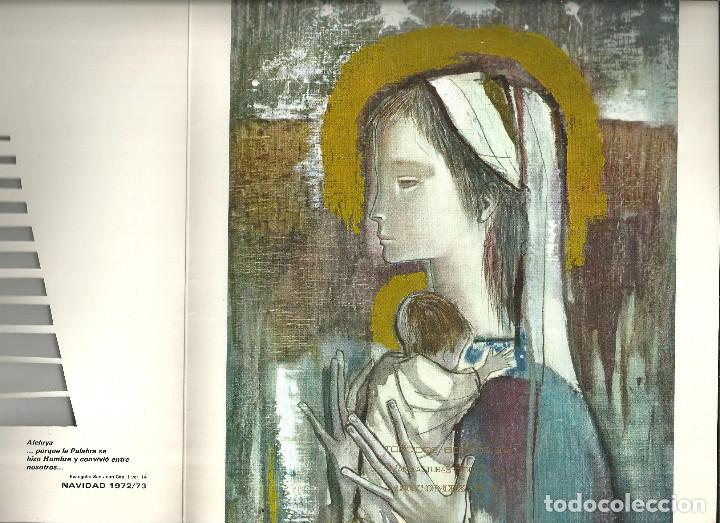 Postales: FELICITACION NAVIDAD VIRGEN - *EMPRESA MANUFACTURAS BORR&Aacute;S Y ORCOMEX* - 22X22 CM, FRONTAL TROQUELADO