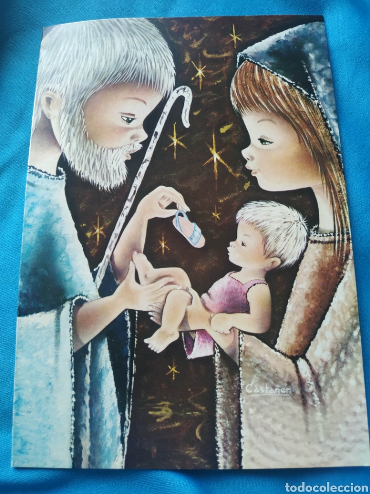 Postales: Targeta o Postal Navidad navide&ntilde;a Escrita Casta&ntilde;er - Foto 1
