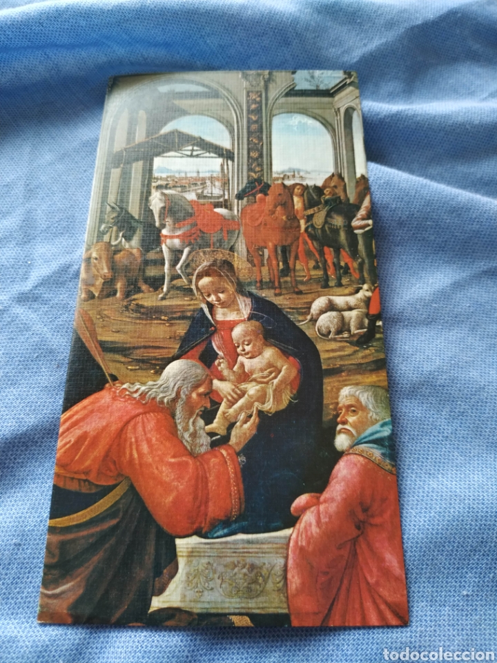 Cartes Postales: Postal navide&ntilde;a targeta de Navidad .Escrita. De Ghirlandaio a&ntilde;o 1974