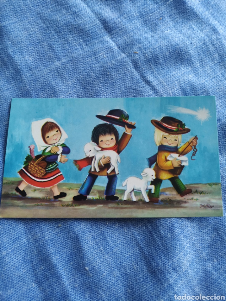 Postais: Postal Navidad targeta felicitacion navide&ntilde;a. escrita. De la Rosa 1968