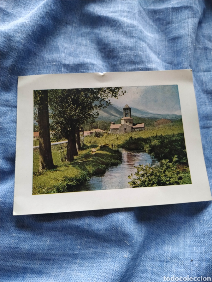 Postais: Postal Navidad targeta felicitacion navide&ntilde;a. Escrita. Antigua. iglesia rio