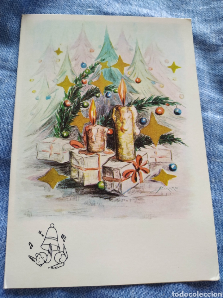 Postais: Postal Navidad targeta felicitacion navide&ntilde;a. Escrita. Antigua. 1962 Pirard